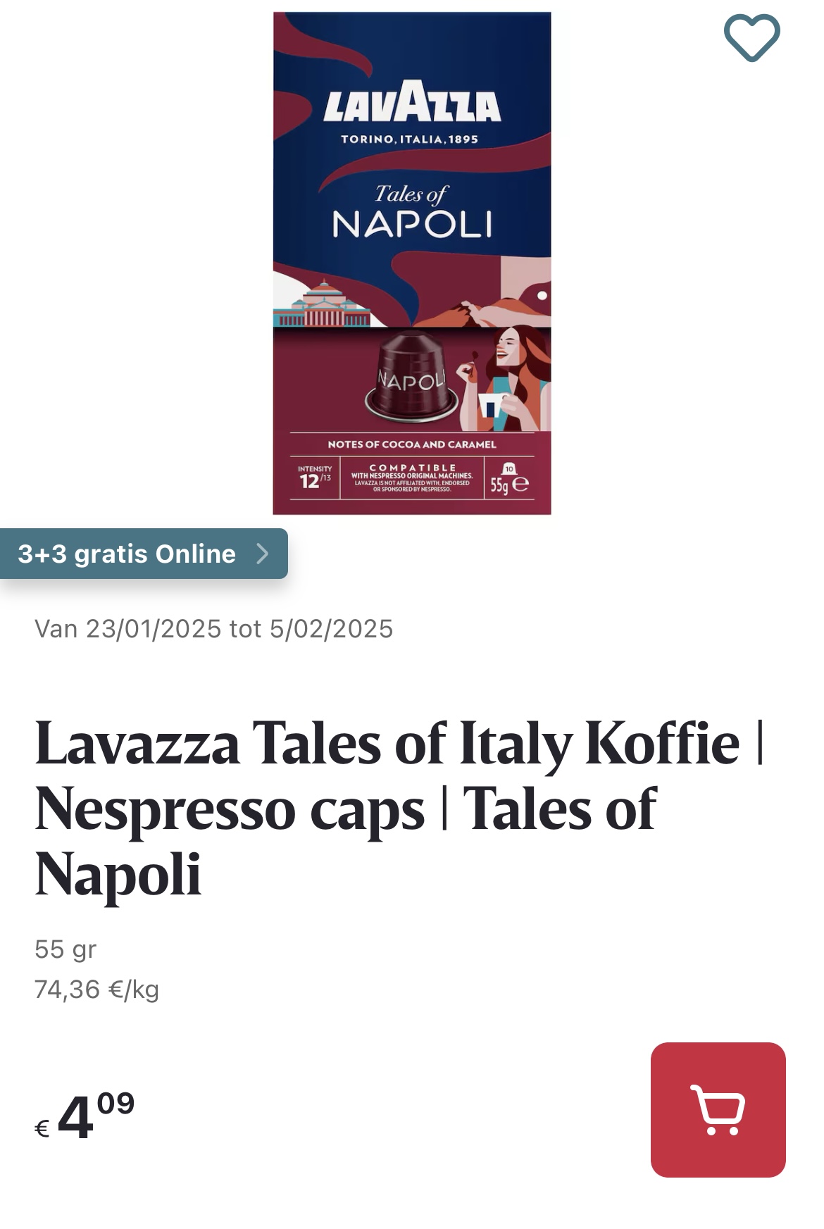 Lavazza koffie nespresso online promo Delhaize
