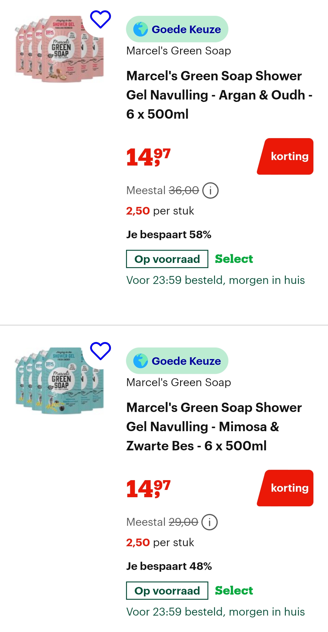 Marcel's Green Soap Douchegels tot 58 bij bol