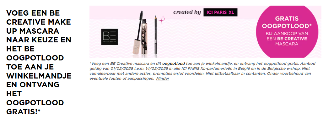 Gratis BE Creative oogpotlood 🎀 ICI Paris XL