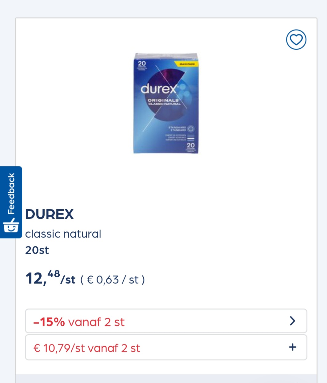 Collect&go DUREX classic natural 20st