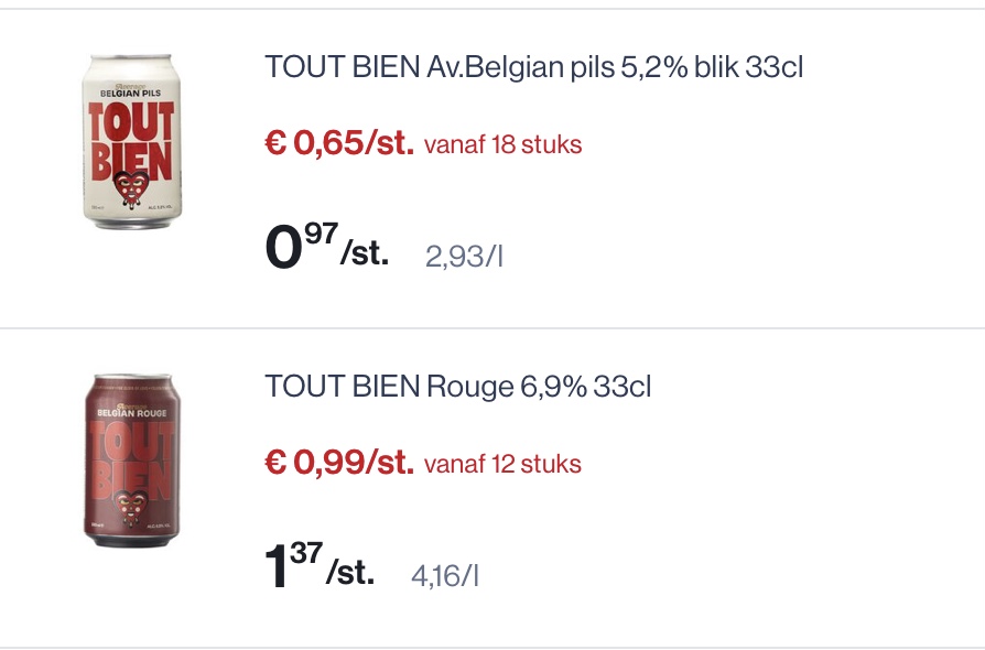 Tout bien pils en rouge 33 cl