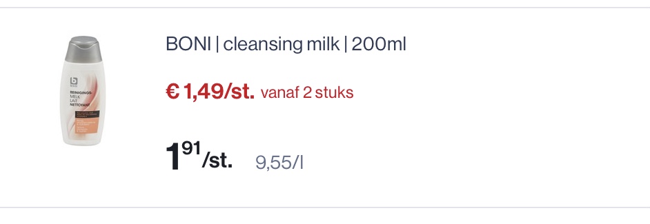 Boni reinigingsmelk 200 ml