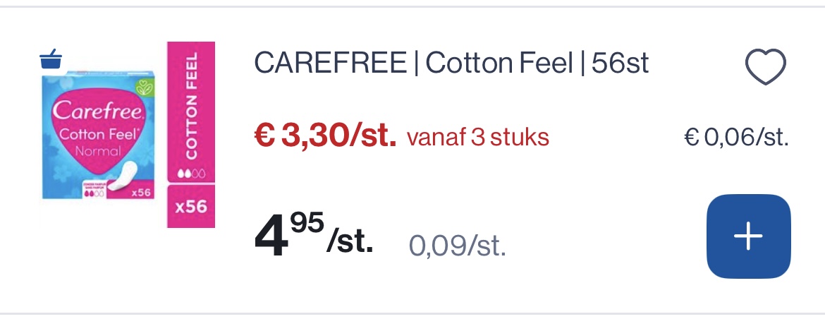 Carefree cotton feel 56 st