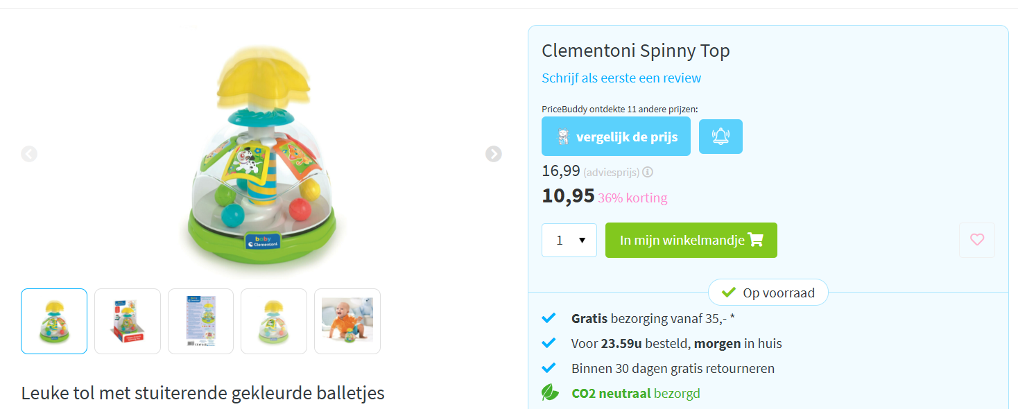 -36% Vrolijke tol van Clementoni 👶