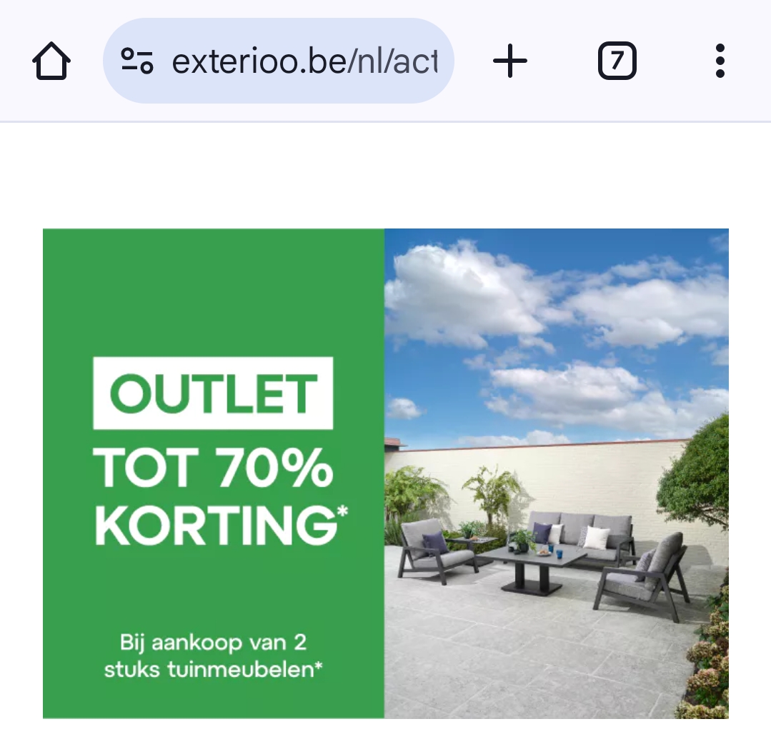 Exterioo outlet 70%