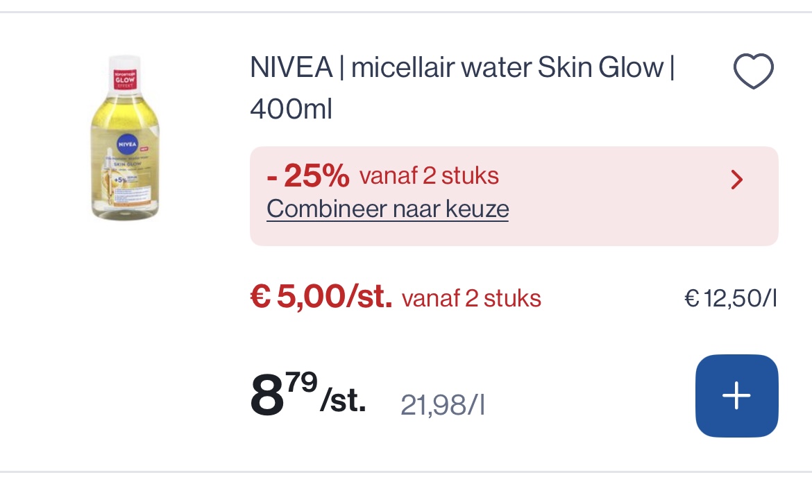 Nivea micellair water skin Glow 400 ml
