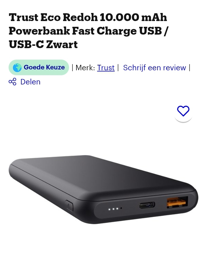 Trust Eco Redoh 10.000 mAh Powerbank