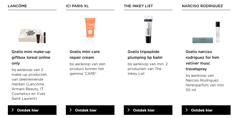 Gratis geschenken 👄 ICI Paris XL