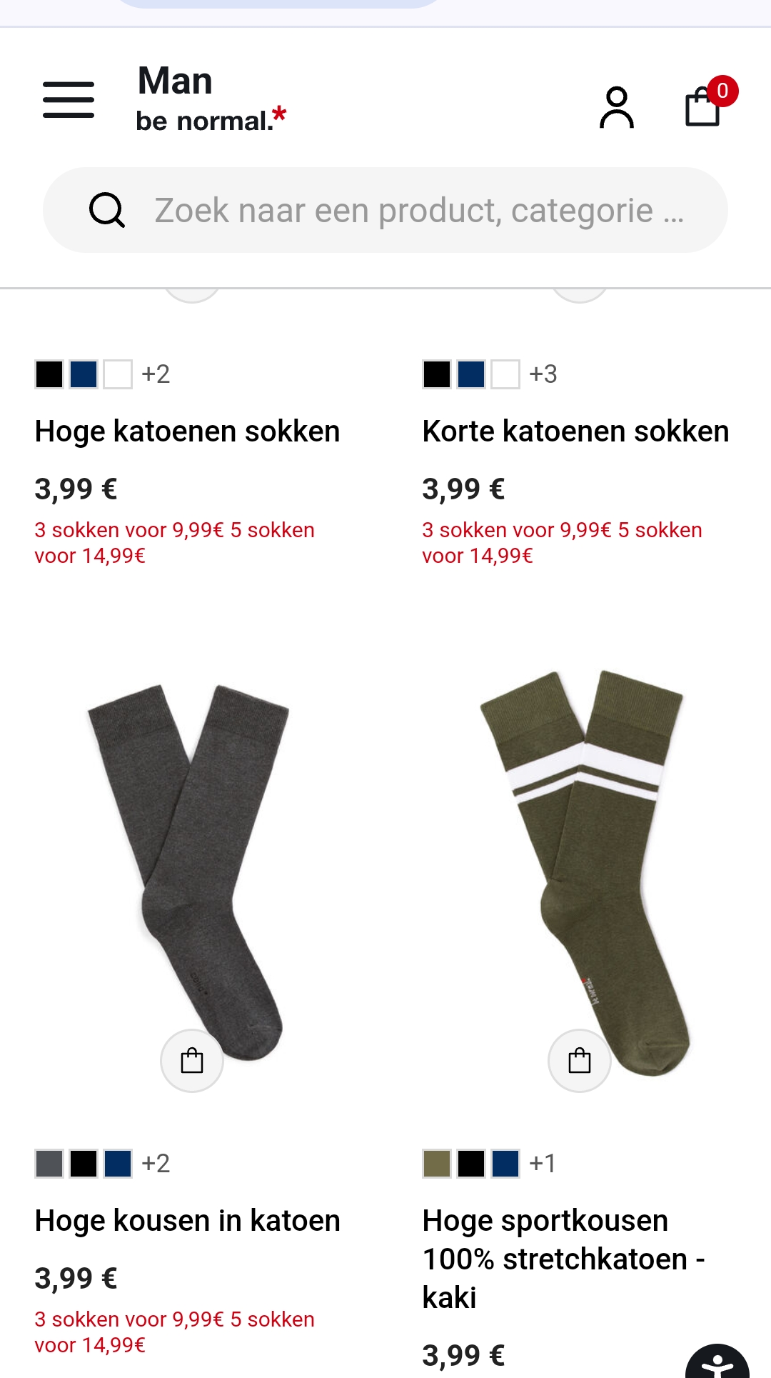 Celio kousen 3 voor €9,99