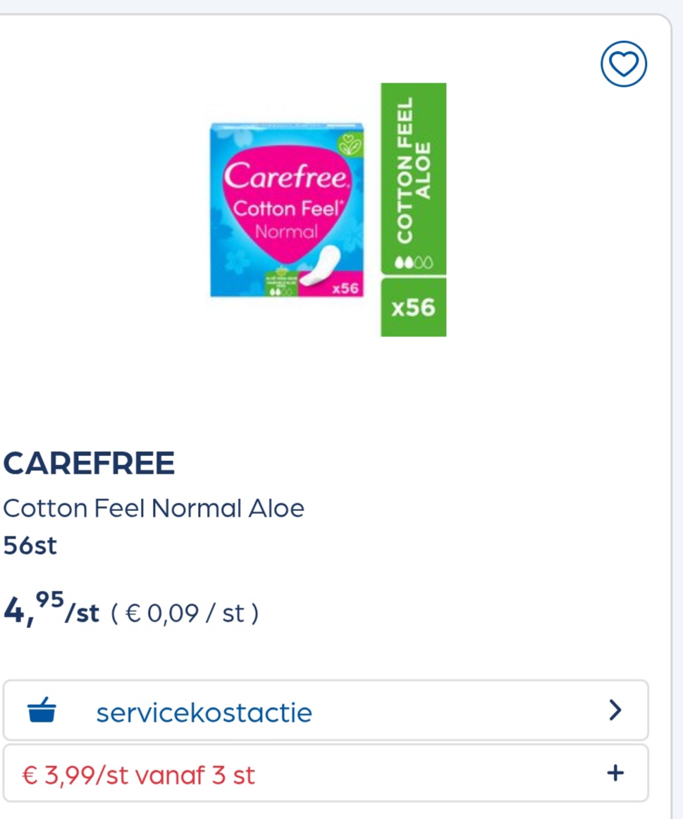 Collect&go CAREFREE Cotton Feel Normal Aloe 56st