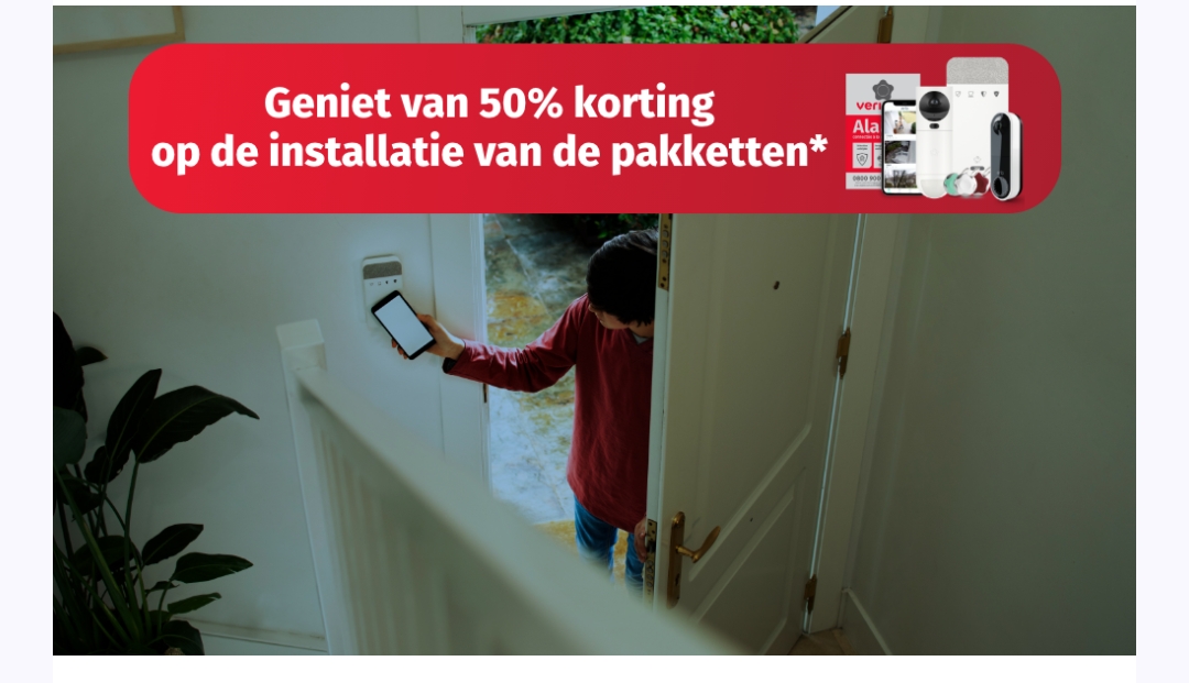 50% korting op verisure installatiekosten