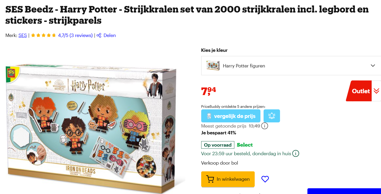 >40% Harry Potter ⚡ Strijkkralen set van 2000 stuks