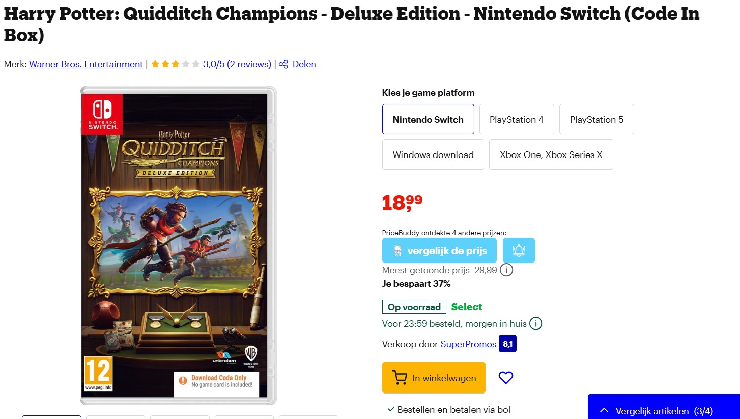 Tot -37% op Harry Potter Quidditch Champions ⚡ Deluxe Edition