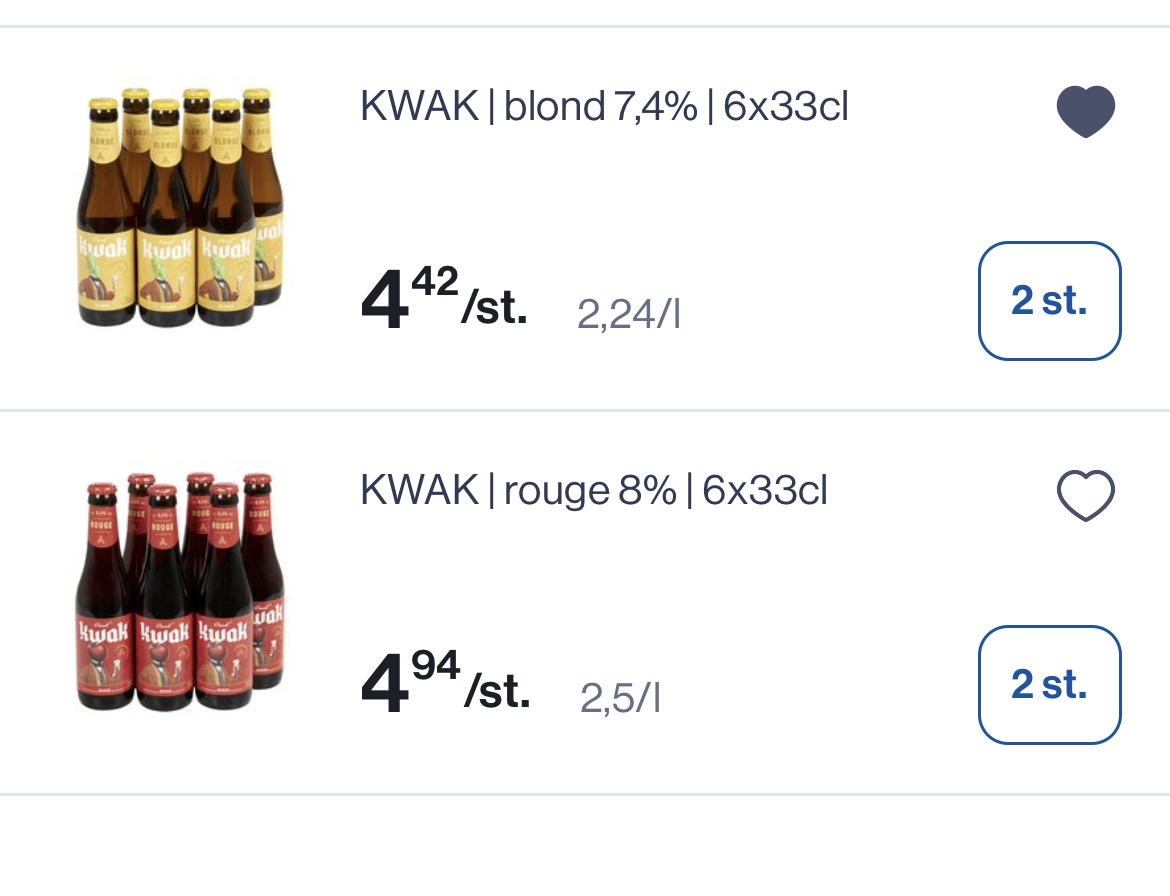 Kwak blond en kwak rouge