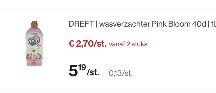 Dreft wasverzachter pink bloem 40 d