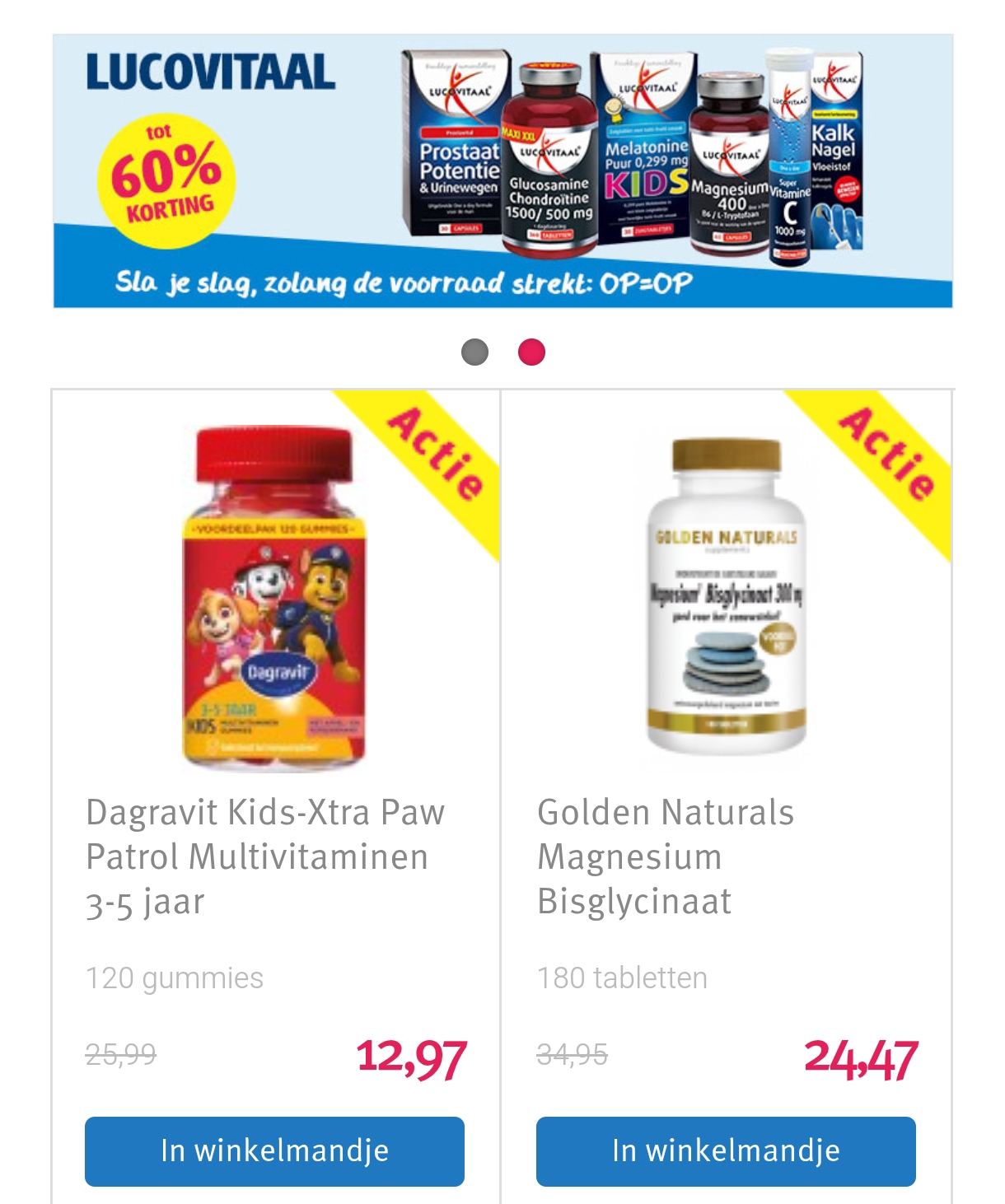 Tot 60% korting op multivitamines