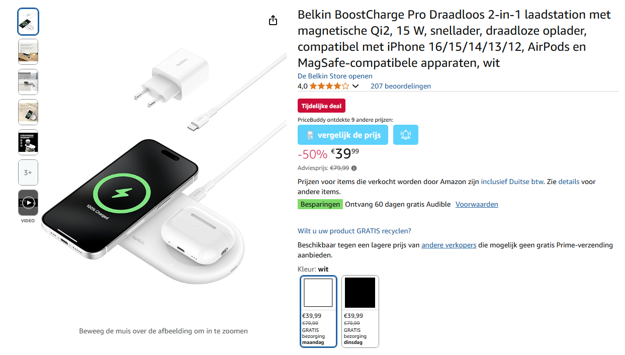 Belkin BoostCharge Pro voor slechts €39,99 ipv €79,99 bij Amazon DE
