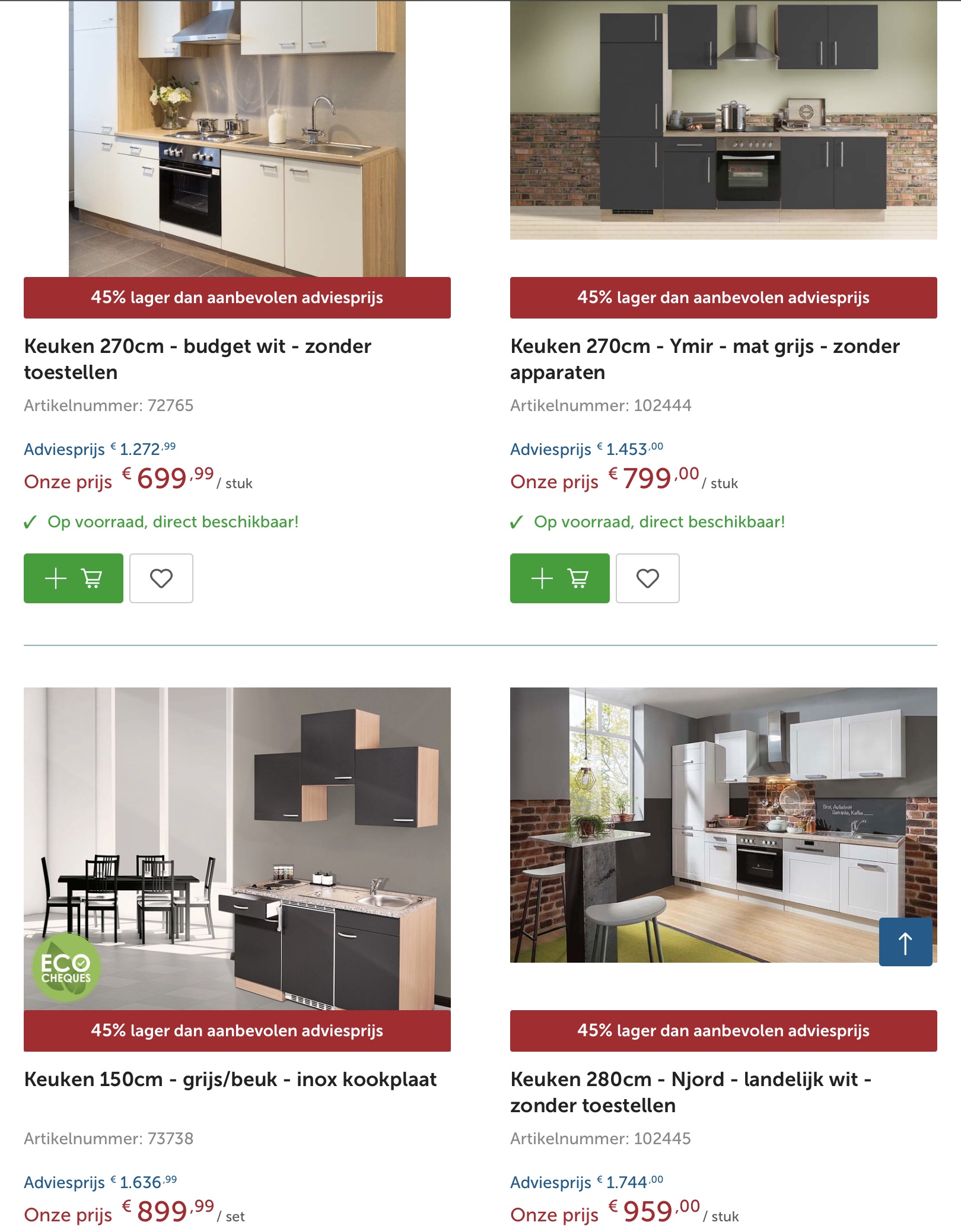 Zelfbouwmarkt keukens