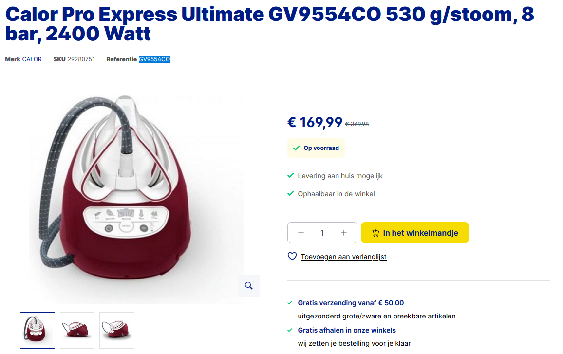 Calor Pro Express Ultimate GV9554CO