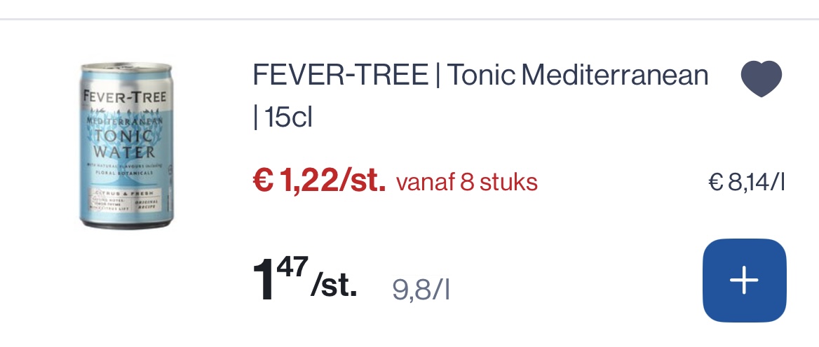 Fever tree tonic mediterranean 15 cl