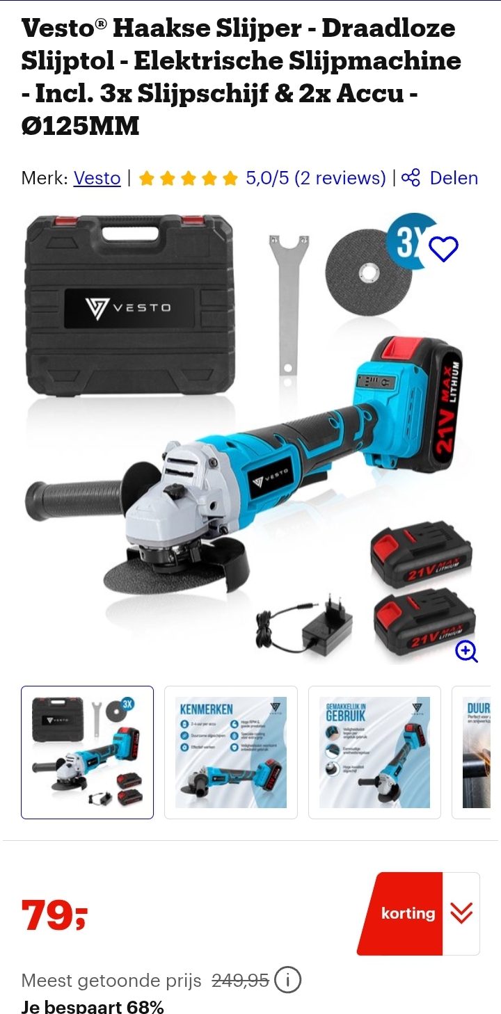 Vesto® Haakse Slijper