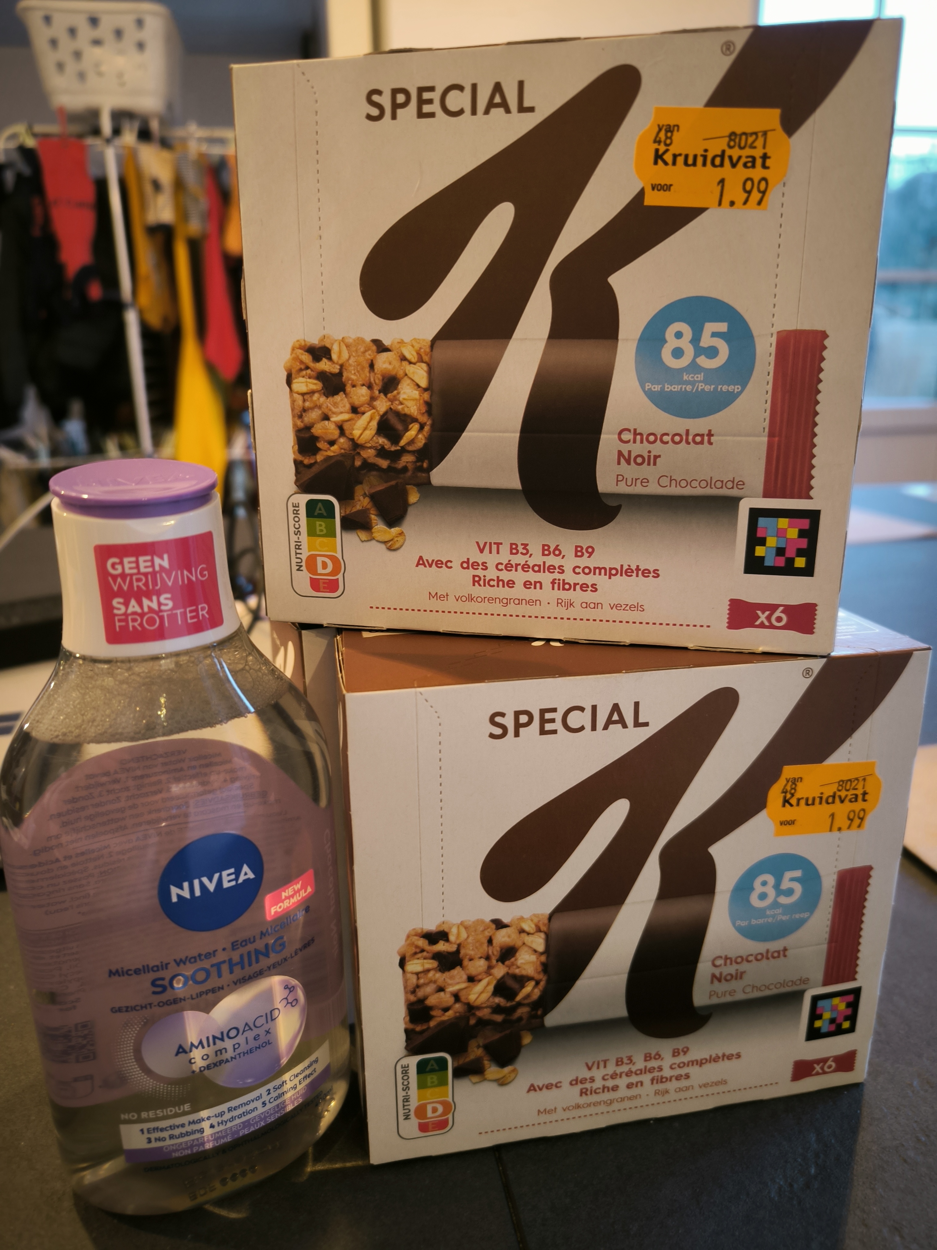 Kellogg's special k repen voor 1,99€ en gratis Miccelair water