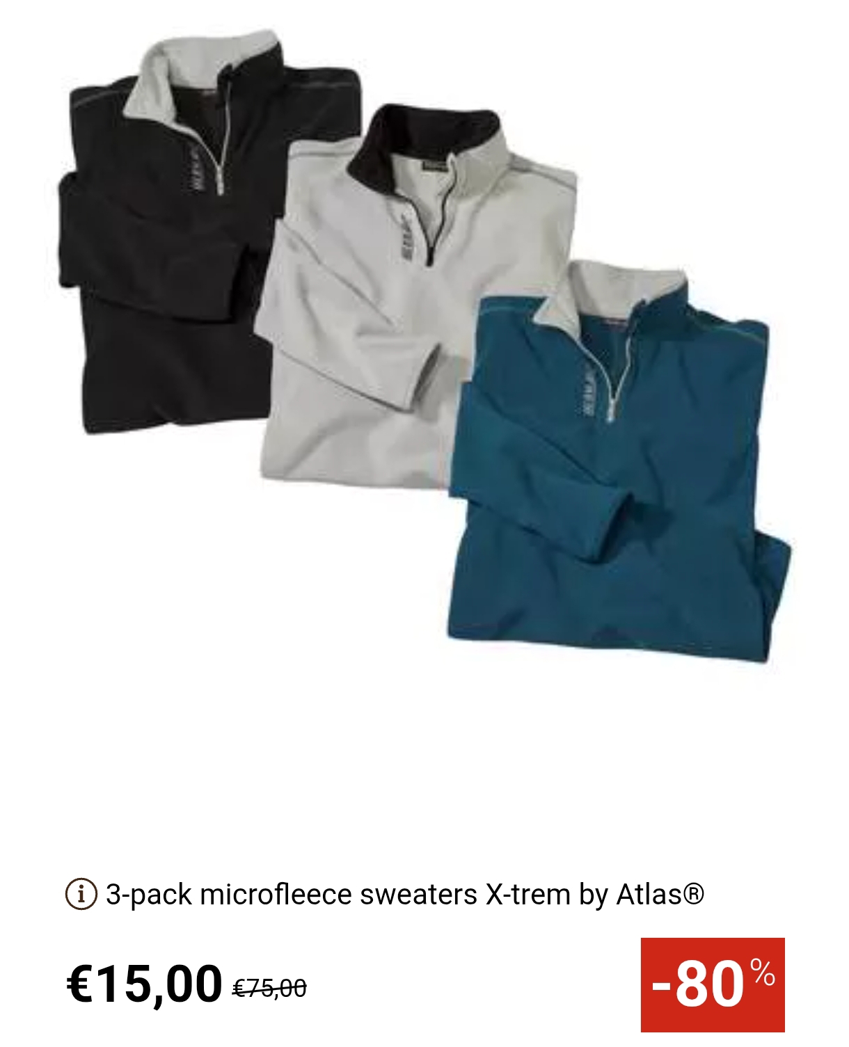 3-pack microfleece sweaters X-trem by Atlas