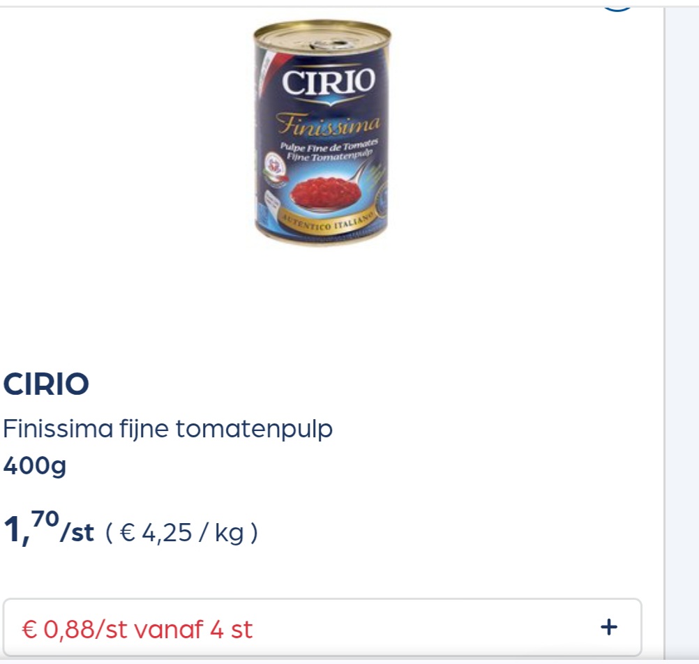 Collect&go CIRIO Finissima fijne tomatenpulp 400g