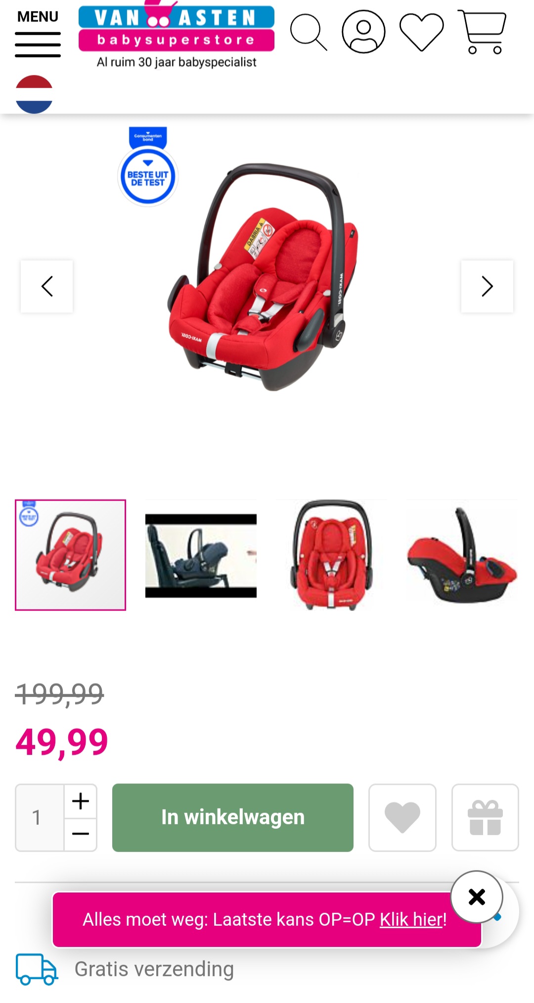 Autostoel Maxi-Cosi Rock Nomad Red I-Size