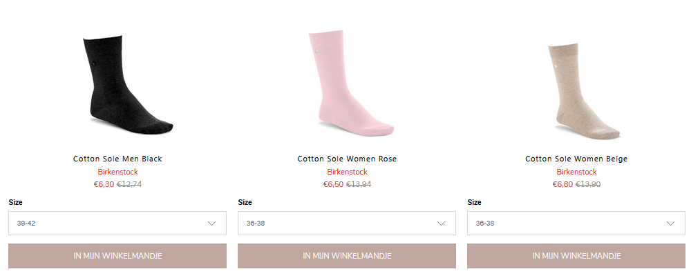 Birkenstock tot 50% korting