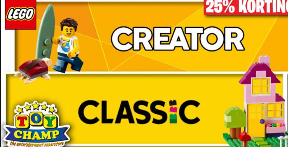 Lego sets aan -25%