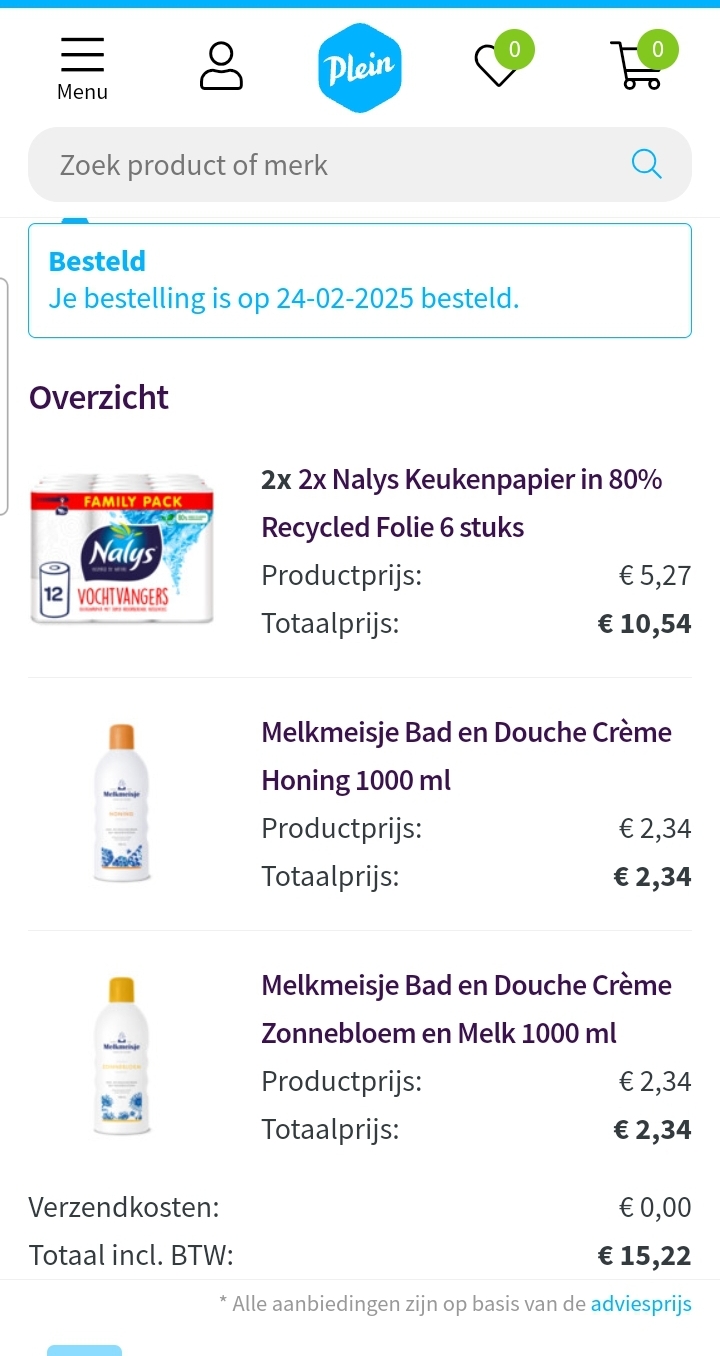 Keukenrol en badschuim 1+1