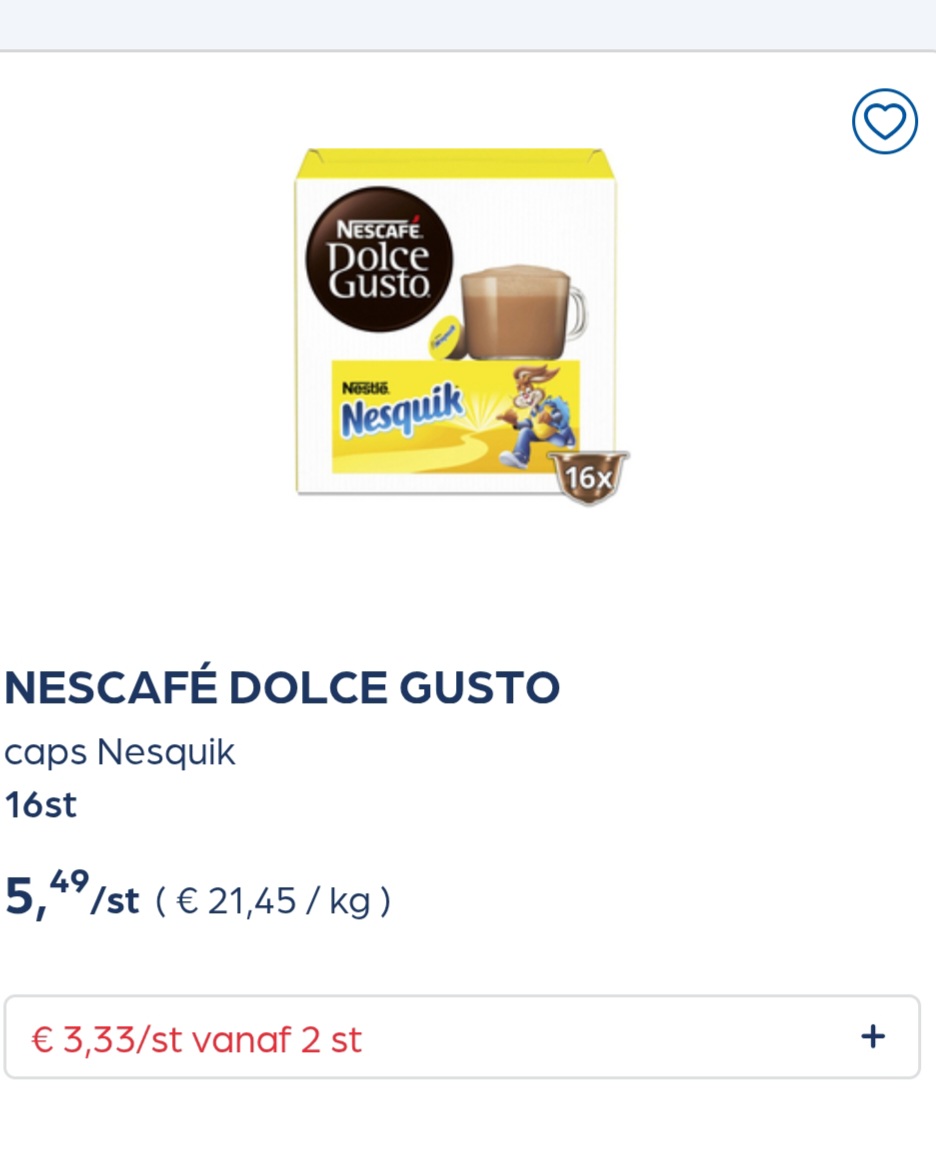 Collect&go NESCAFÉ DOLCE GUSTO caps Nesquik 16st