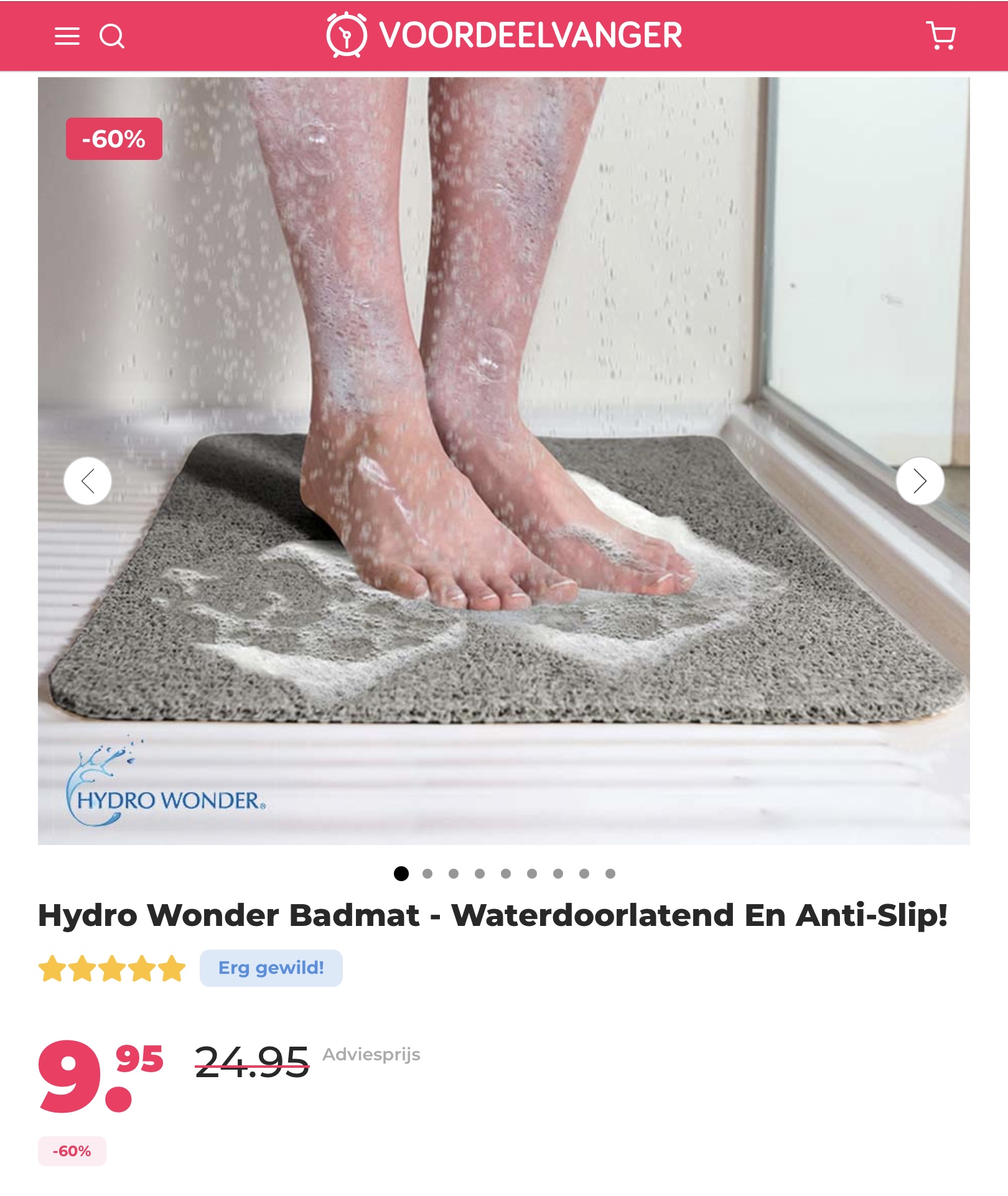 Badmat waterdoorlatend en anti slip