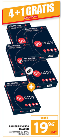 Printpapier €3,99/pak