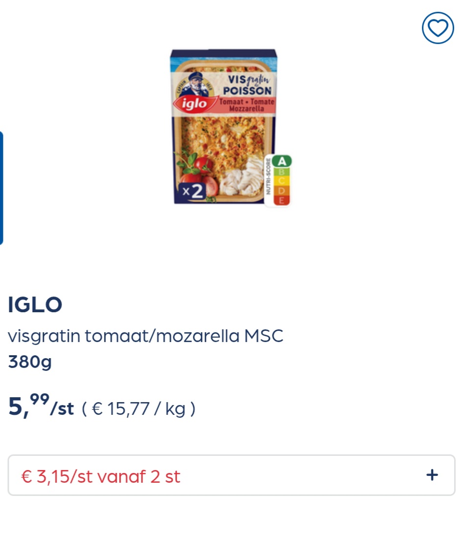 Collect&go IGLO visgratin