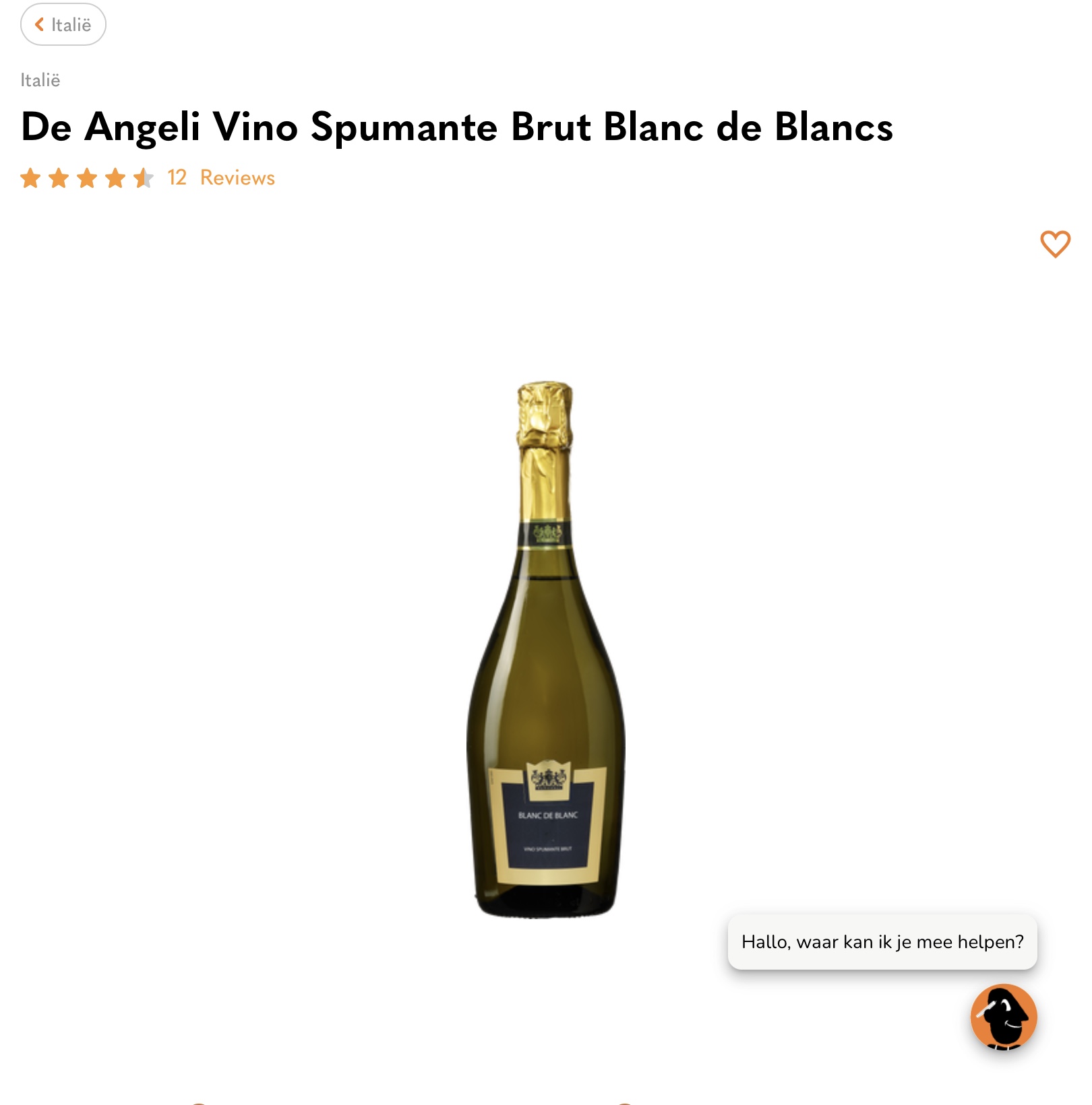 Angeli Vino Spumante Brut Blanc de Blancs