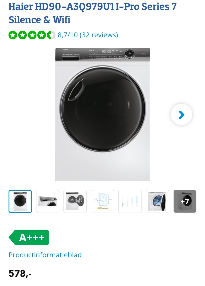 Haier HD90-A3Q979U1 droogkast