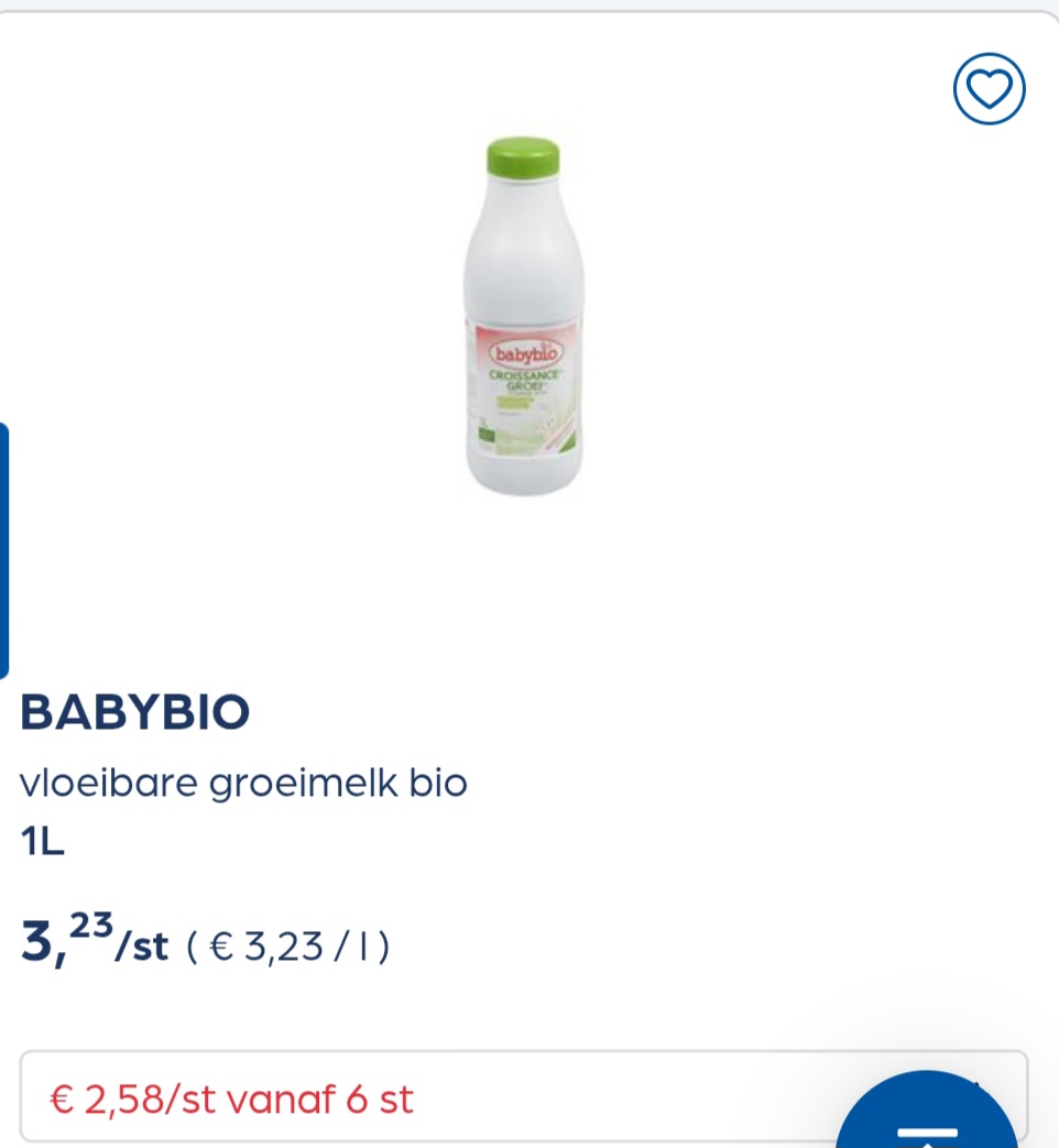 Collect&Go 👶🏼 BABYBIO vloeibare groeimelk bio