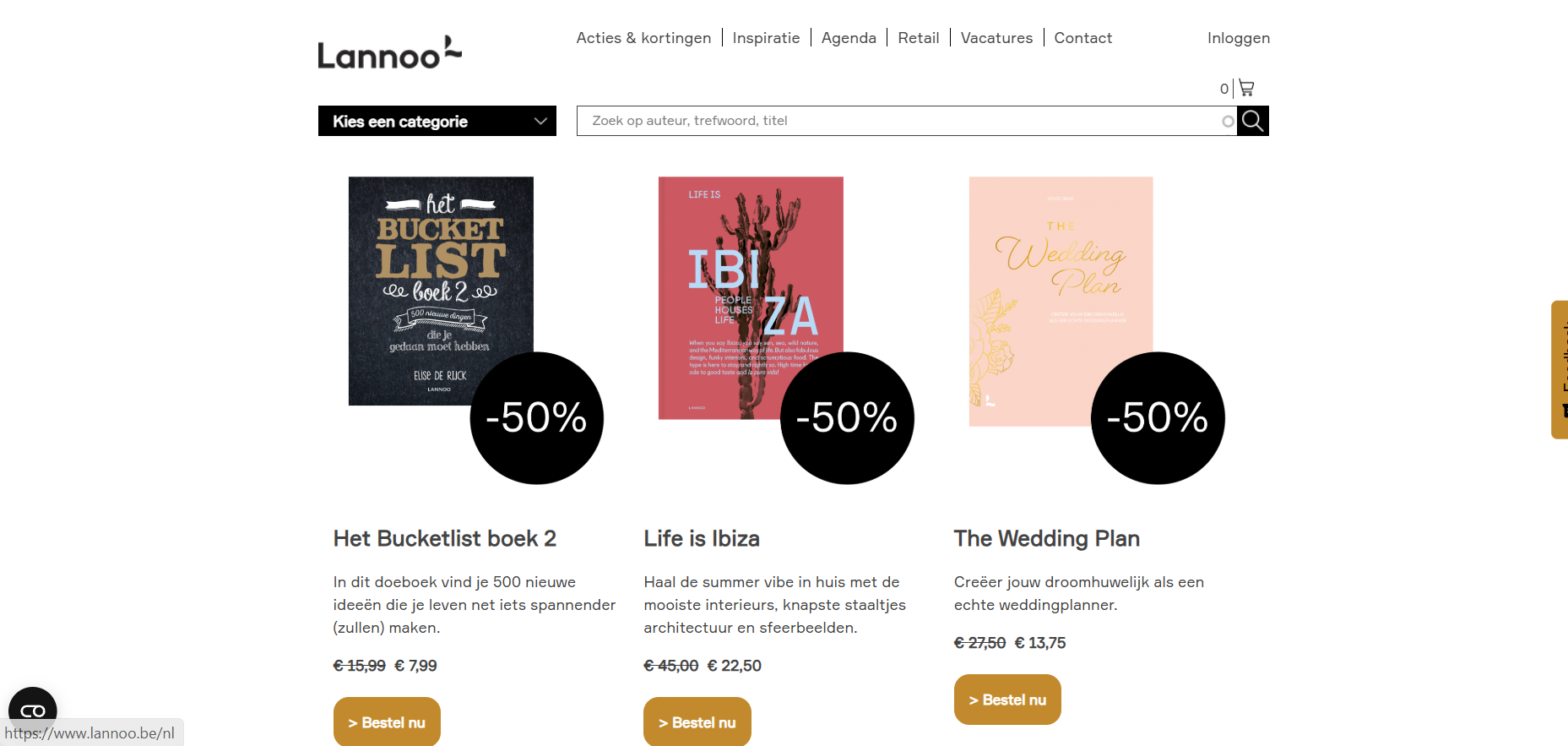 Lannoo boeken tot 50% korting