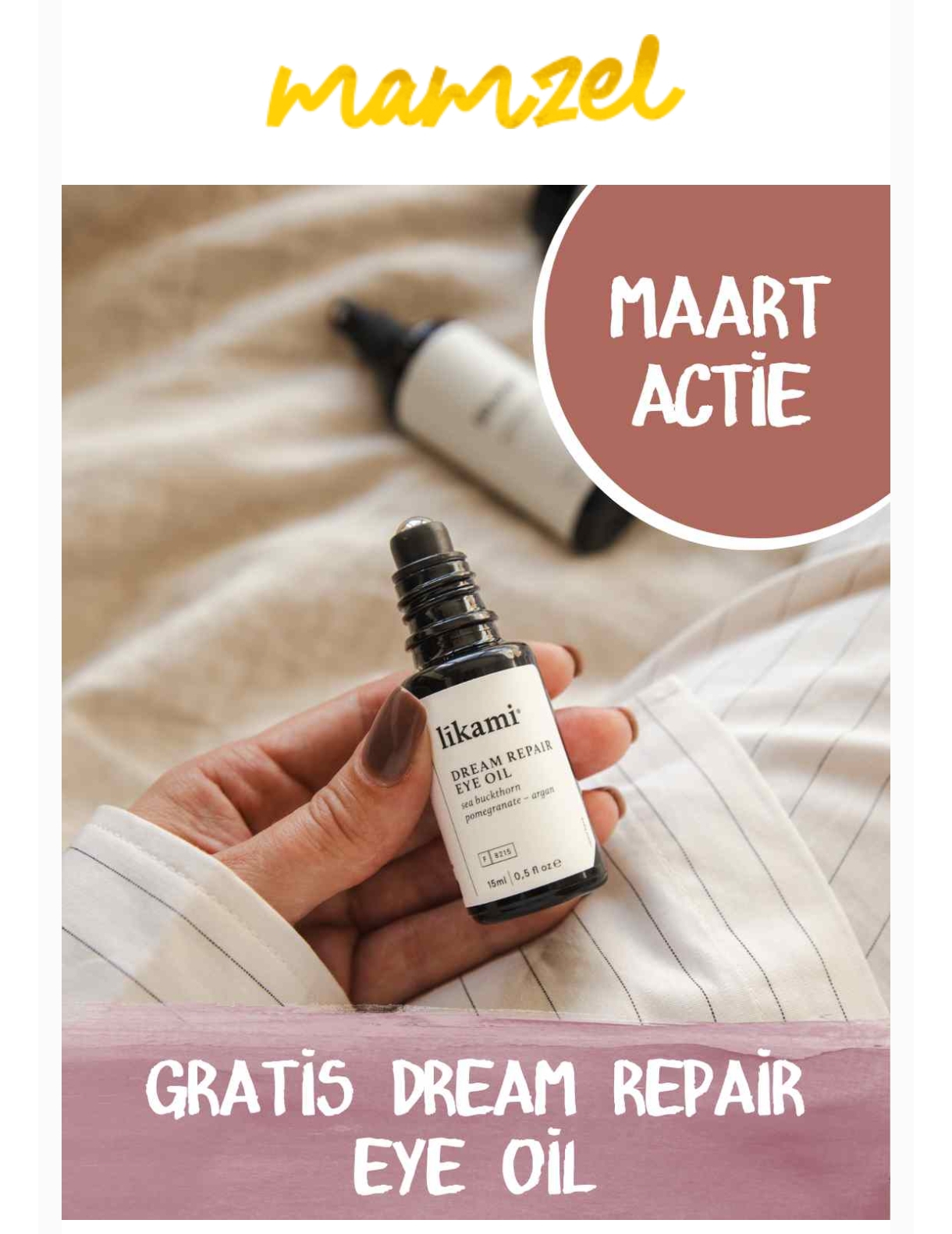 Gratis Dream Repair Eye Oil t.w.v. €33 bij Mamzel