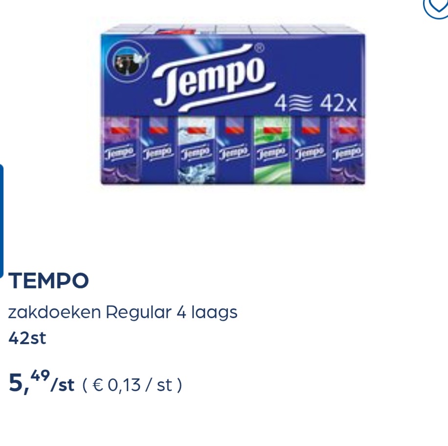 Collect&go TEMPO zakdoeken Regular 4 laags 42st