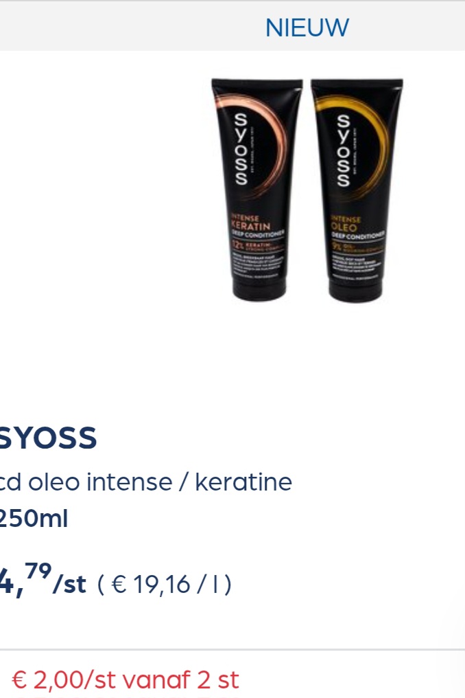 Collect&go SYOSS cd oleo intense / keratine 250ml