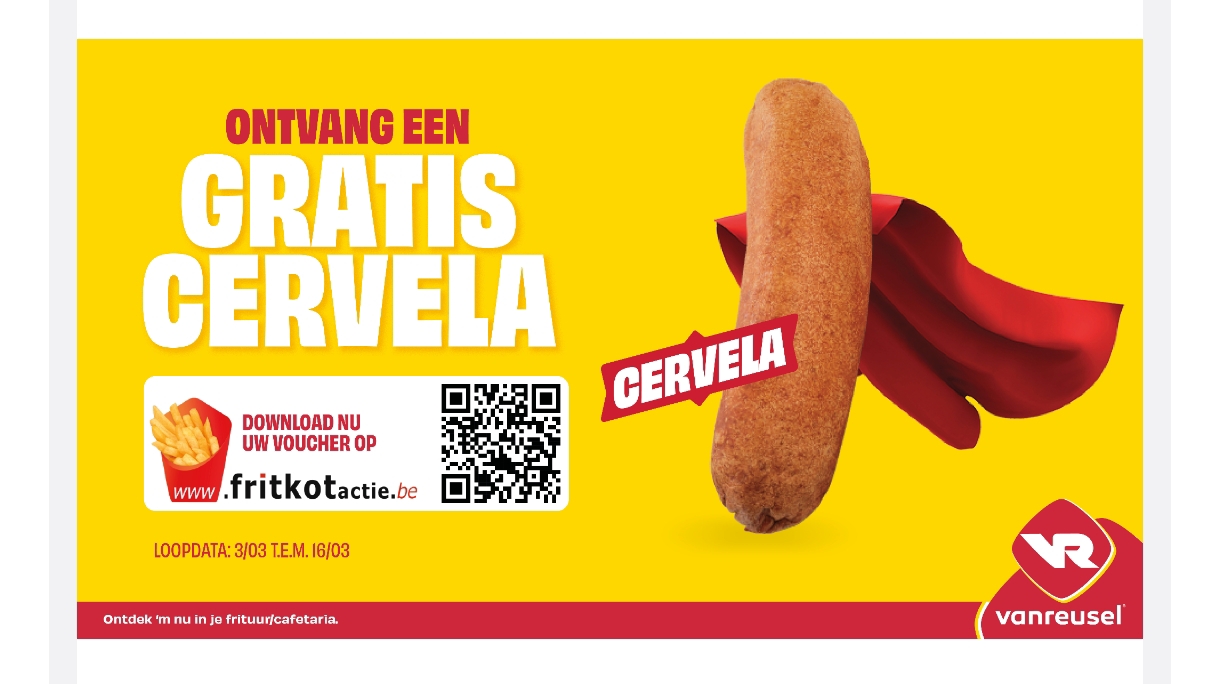 Gratis cervela in je fritkot