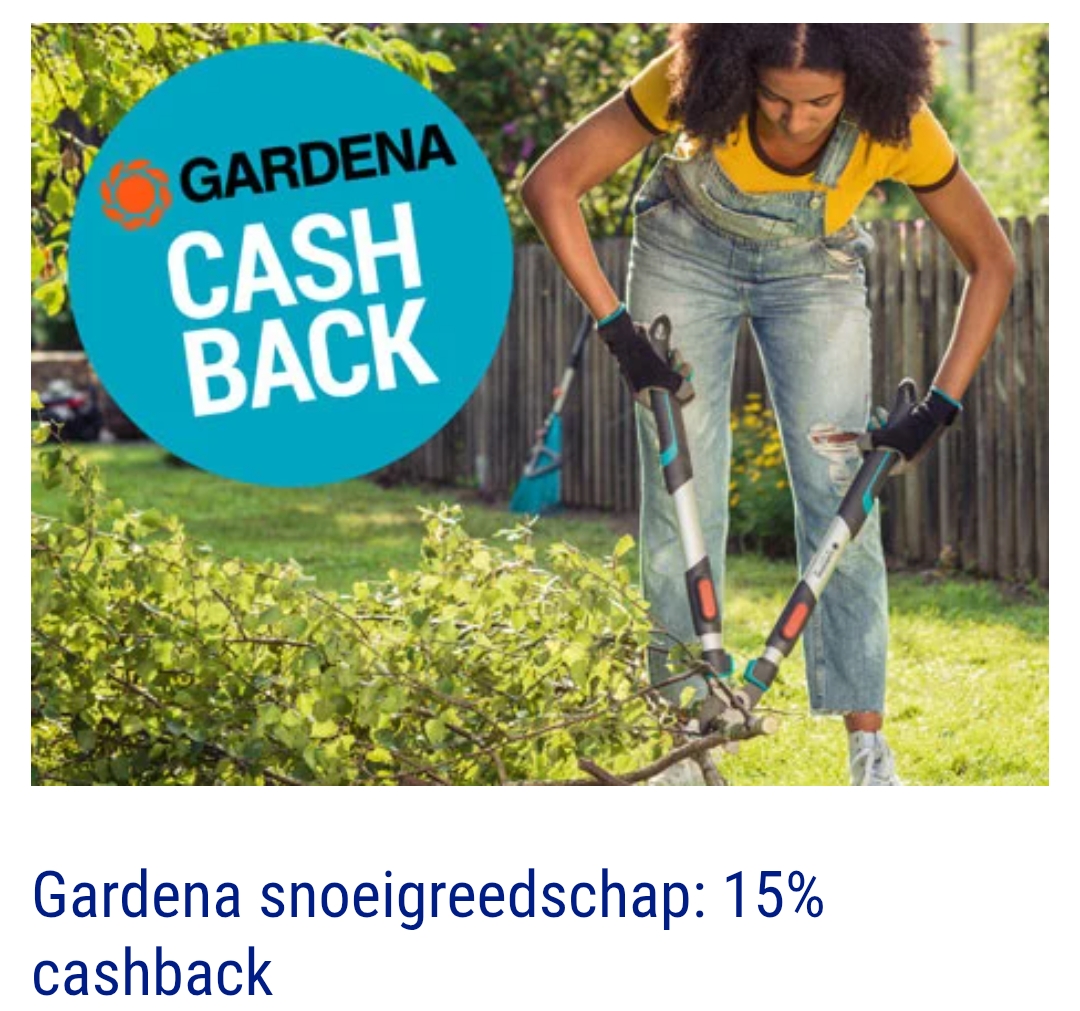 Gardena snoeigreedschap: 15% cashback