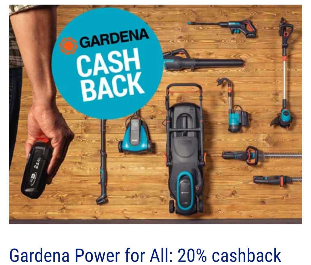 Gardena Power for All: 20% cashback