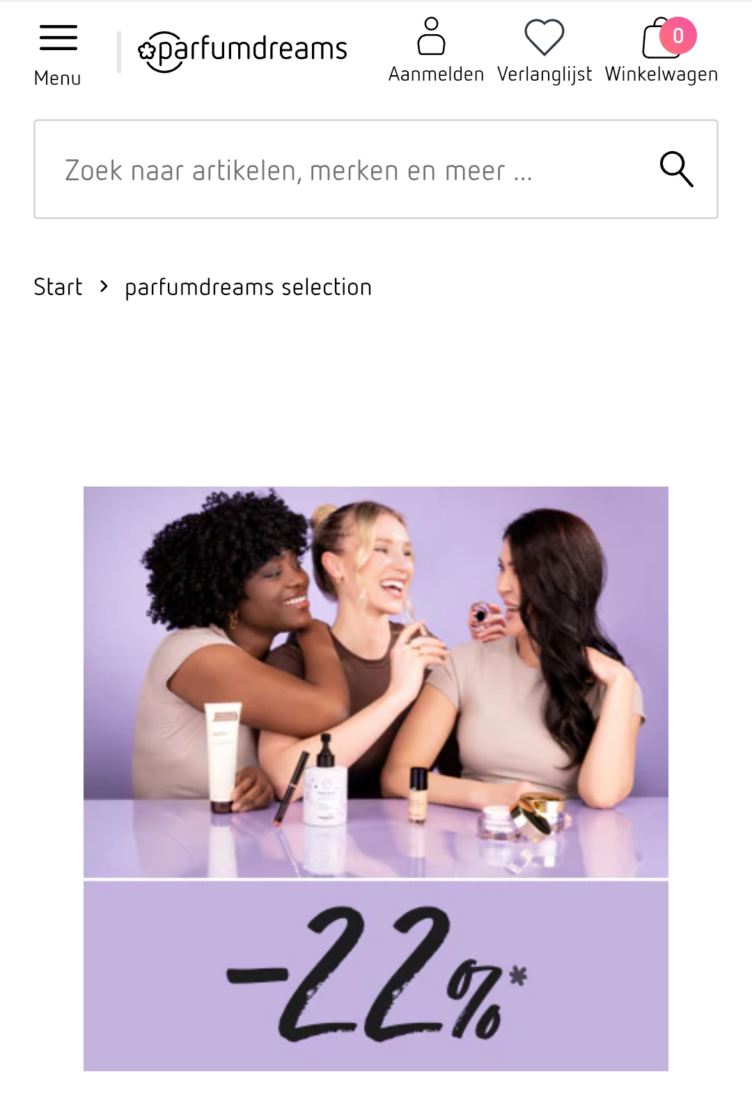 22% korting bij Parfum dreams