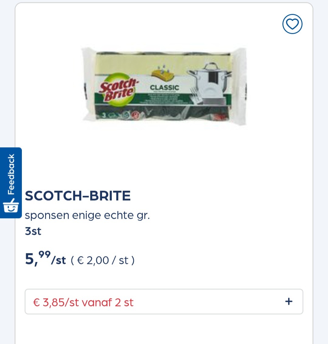 Collect&go SCOTCH-BRITE sponsen enige echte gr. 3st