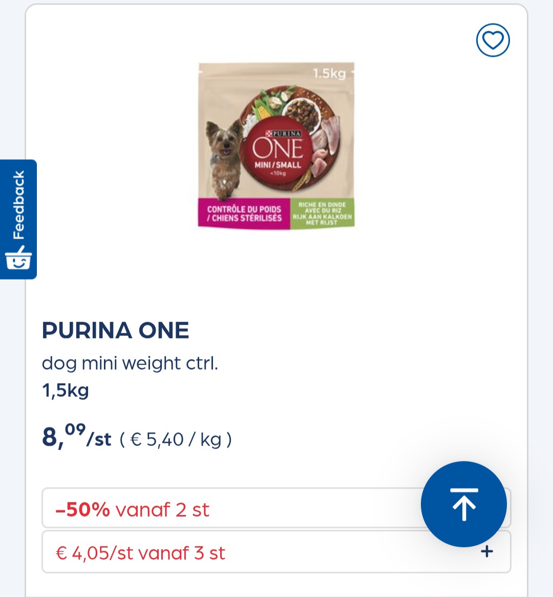 Collect&go PURINA ONE dog mini weight ctrl. 1,5kg