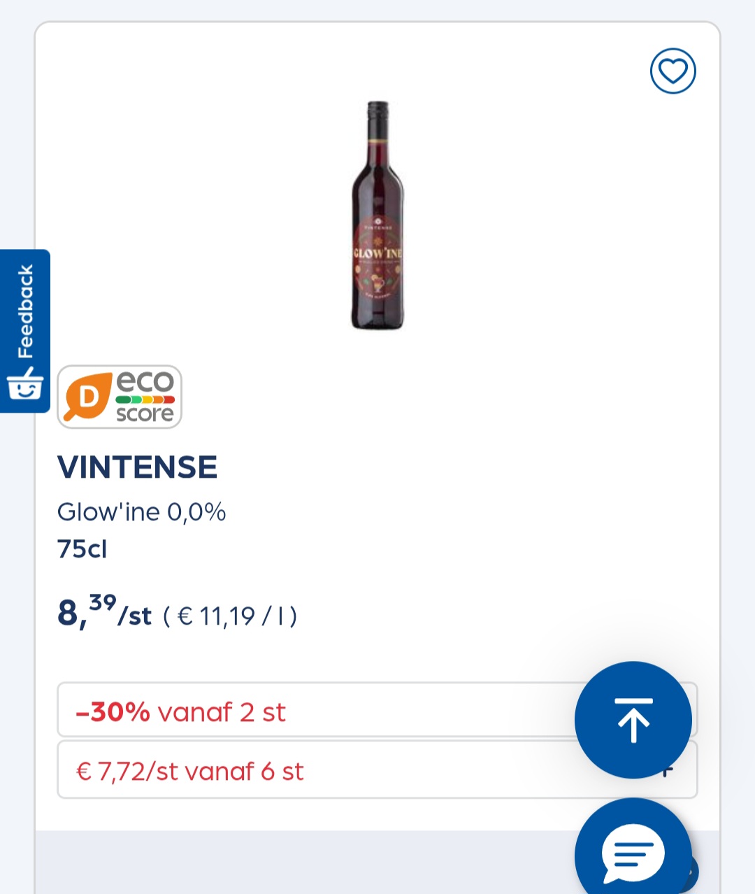 Collect&go VINTENSE Glow'ine 0,0% 75cl
